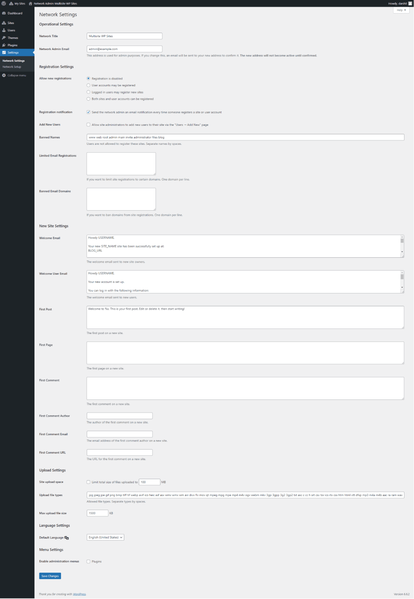 Configure Network Settings